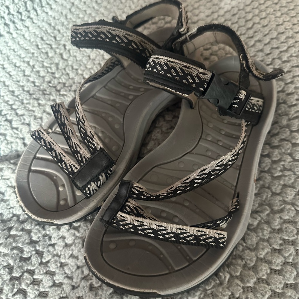 Hi-Tec Black and Gray Women's Sandals